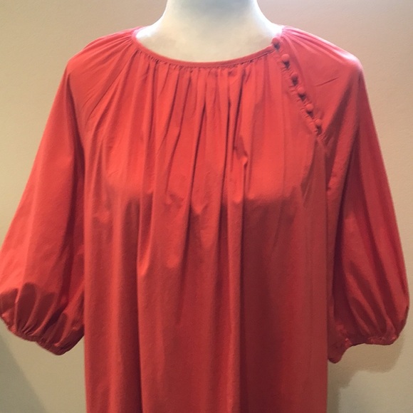 INC International Concepts 97% Cotton Mini Dress w/Puffed Sleeves Ruffle Hem-M - Picture 3 of 14